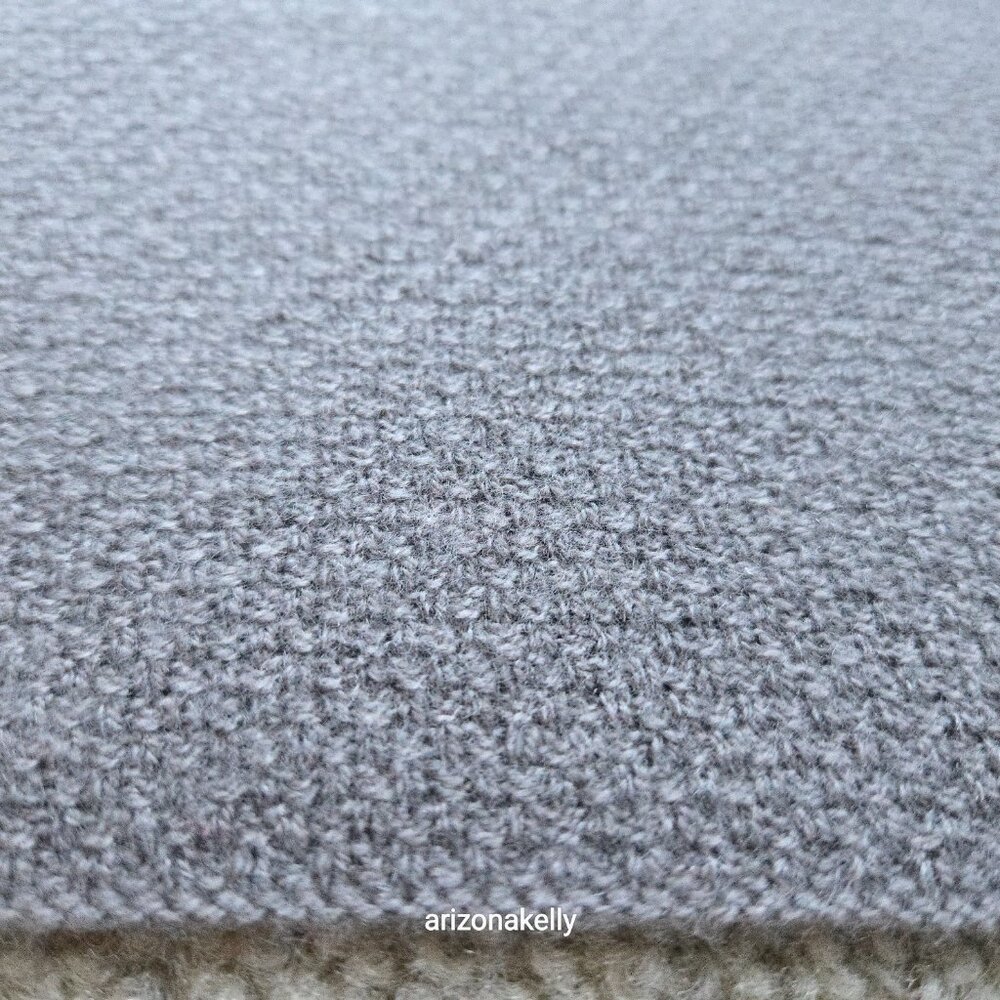 Cashmere Basketweave Textured Knit Scarf Tan Taupe Brown Doliearo Dolieato Love - Picture 7 of 12